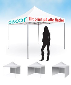 Udstillingspavilioner  med print - festivalpavilioner med print - messepavilioner med print 